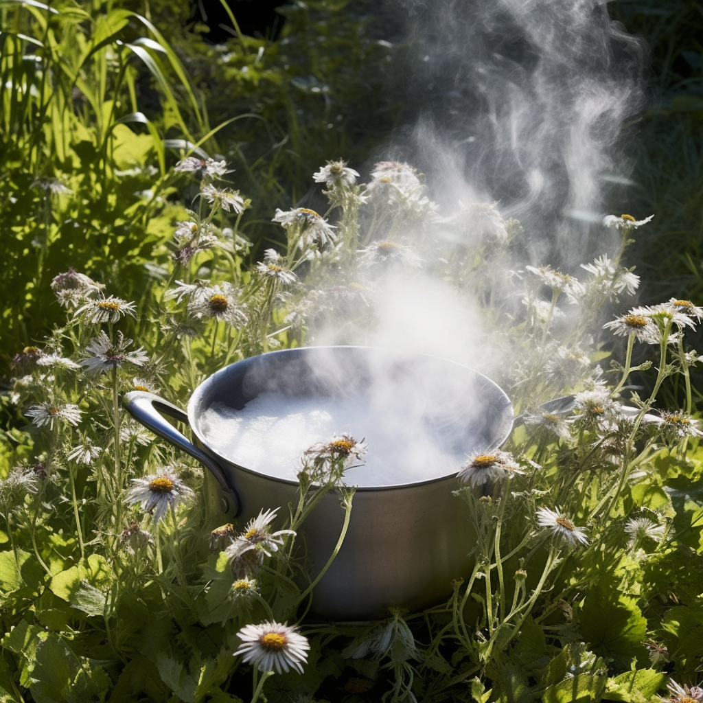 boiling water in garden boiling water in garden